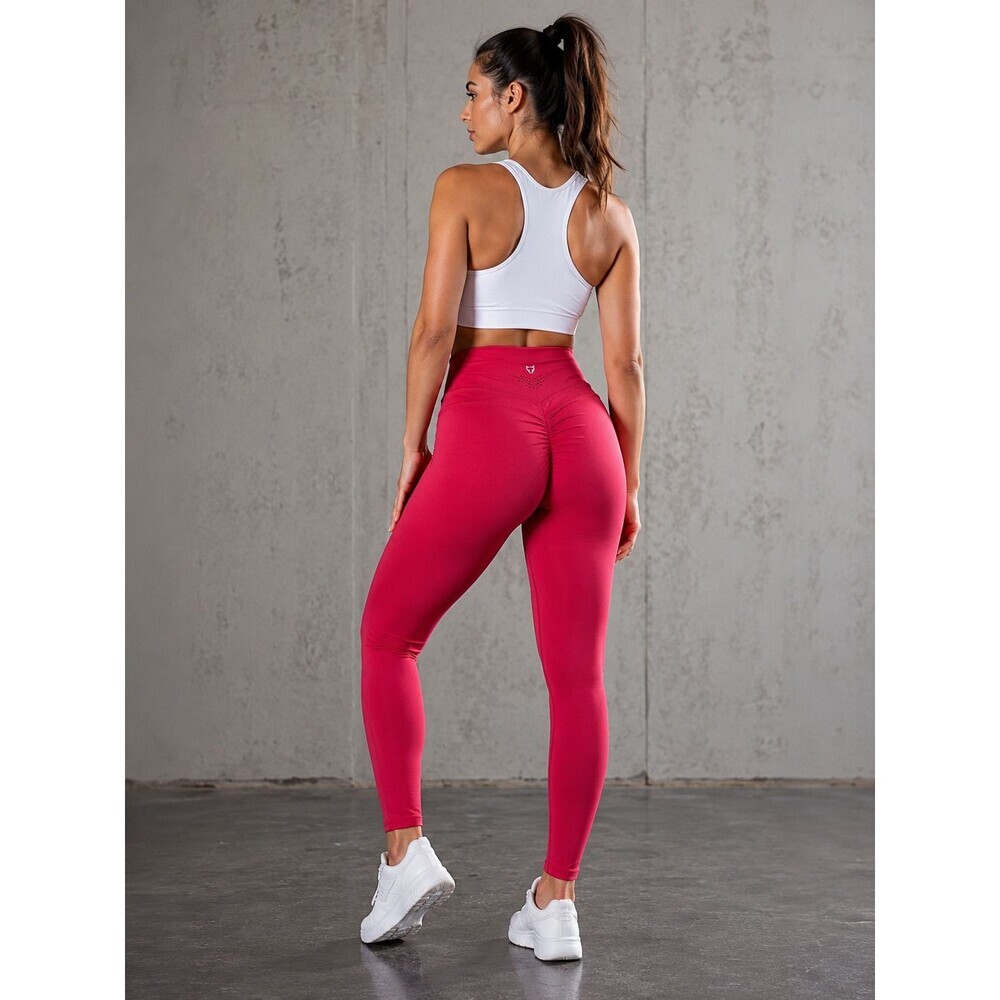 Red Athletic Leggings Scrunch Booty High Waist Sz M Gym Yoga Running Workout